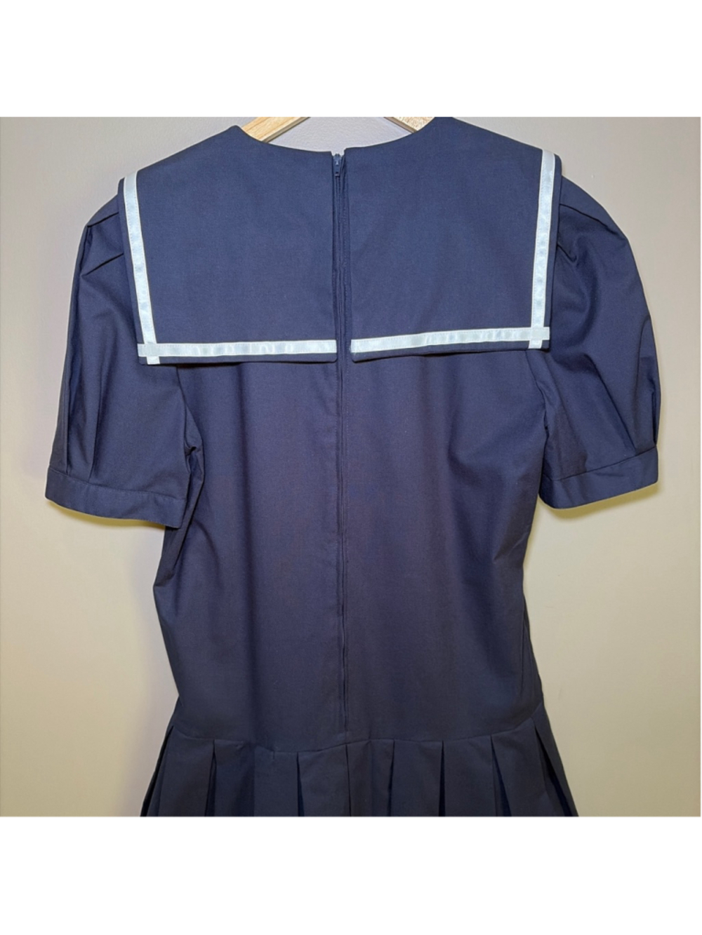 Laura Ashley Vintage Sailor Dress Navy Blue Size 6 - Picture 7 of 12